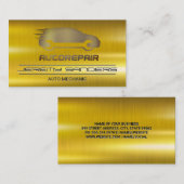 Mechanisch | Goud metaal | Auto-services Visitekaartje (Voorkant / Achterkant)