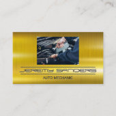 Mechanisch | Goud metaal | Motorarbeid Visitekaartje (Voorkant)