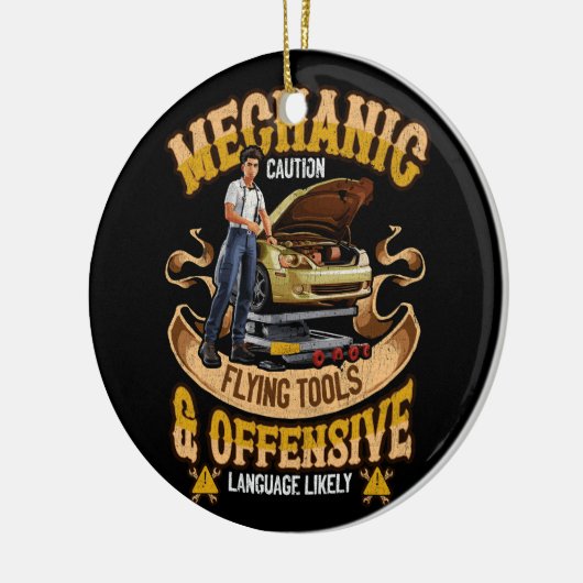 Mechanisch handgereedschap voor het vliegen met ha keramisch ornament (Links)