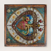 Mechanisch Hart Anatomische Steampunk Keramische T Legpuzzel (Horizontaal)