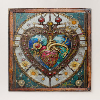 Mechanisch Hart Anatomische Steampunk Keramische T Legpuzzel