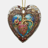 Mechanisch Hart Anatomische Steampunk Serie Keramisch Ornament (Links)