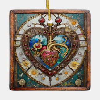 Mechanisch Hart Anatomische Steampunk Serie Keramisch Ornament