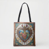 Mechanisch Hart Anatomische Steampunk Serie Tote Bag (Voorkant)