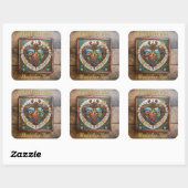 Mechanisch Hart Anatomische Steampunk Serie Vierkante Sticker (Vel)