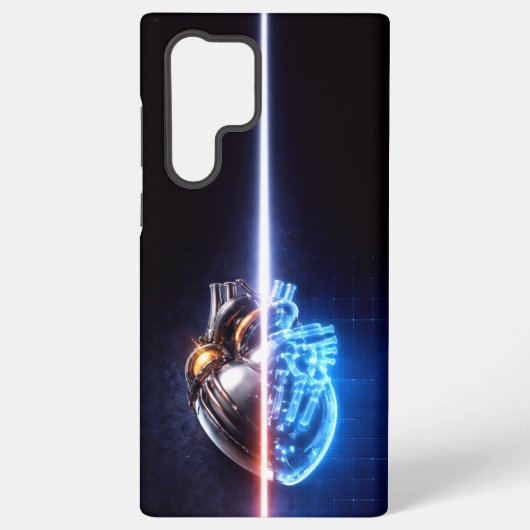 Mechanisch Hart Blauwdruk Samsung Galaxy Hoesje (Achterkant)