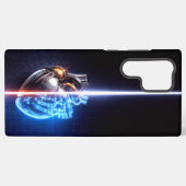 Mechanisch Hart Blauwdruk Samsung Galaxy Hoesje (Achterkant horizontaal)