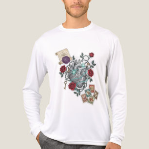 Mechanisch Hart met Rozen – Vintage Surrealistisch Tri-Blend Shirt