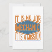 Mechanisch - Het is geen baan, het is een missie Bedankkaart (Voorkant)