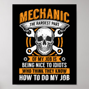 Mechanisch het moeilijkste deel Idiots Vliegtuig Poster