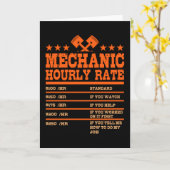 MECHANISCH HOURLY RATE Funny Car Mechanic Rates Ca Kaart (Gele Bloem)