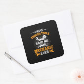 Mechanisch ik heb goede tools vierkante sticker (Envelop)