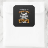 Mechanisch ik heb goede tools vierkante sticker (Tas)