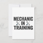 Mechanisch in training automatische reparatie bedankkaart (Voorkant)