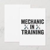 Mechanisch in training automatische reparatie bedankkaart (Voorkant / Achterkant)