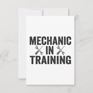 Mechanisch in training automatische reparatie bedankkaart