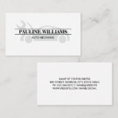 Mechanisch | Ingenieur | Auto Fix-Logo Visitekaartje (Voorkant / Achterkant)