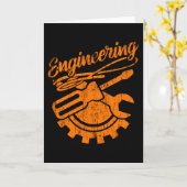 Mechanisch ingenieur Funny Engineering Tools Kaart (Gele Bloem)