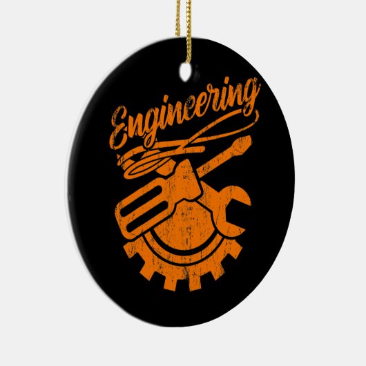 Mechanisch ingenieur Funny Engineering Tools Keramisch Ornament (Rechts)