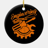 Mechanisch ingenieur Funny Engineering Tools Keramisch Ornament (Achterkant)
