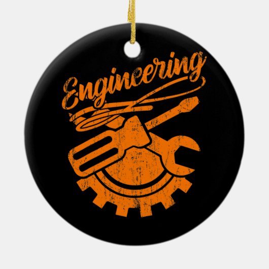 Mechanisch ingenieur Funny Engineering Tools Keramisch Ornament (Achterkant)