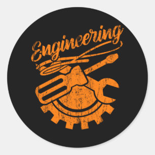 Mechanisch ingenieur Funny Engineering Tools Ronde Sticker
