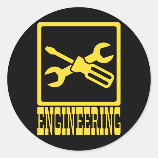 Mechanisch ingenieur Funny Engineering Tools Ronde Sticker (Voorkant)