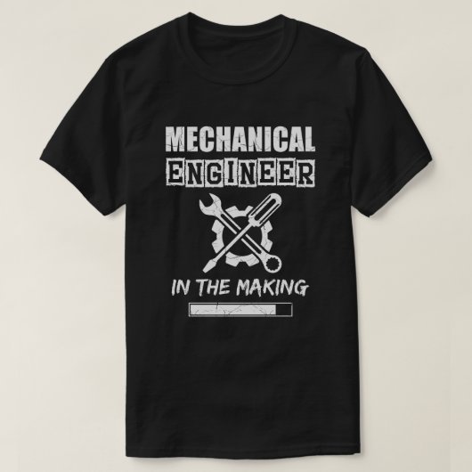 Mechanisch ingenieur in de maak, grungy textuur t-shirt (Design voorkant)