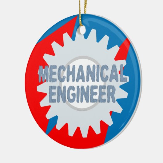 Mechanisch Ingenieur Kleurenblok Keramisch Ornament (Links)