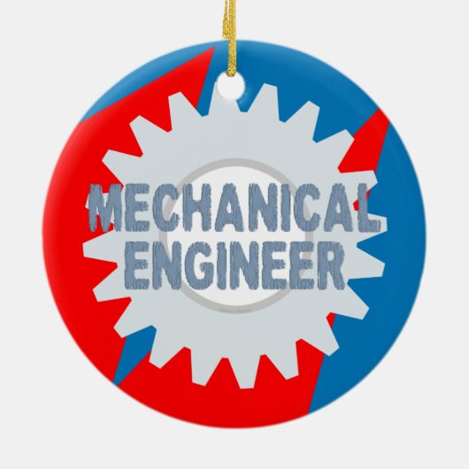 Mechanisch Ingenieur Kleurenblok Keramisch Ornament (Achterkant)