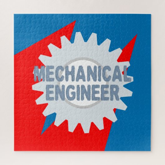 Mechanisch Ingenieur Kleurenblok Legpuzzel (Verticaal)