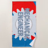 Mechanisch Ingenieur Kleurenblok Strandlaken (Voorkant)