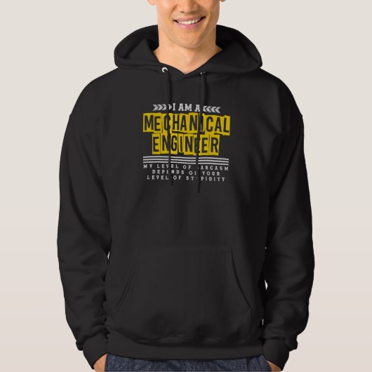 Mechanisch ingenieurniveau van Sarcasm Hoodie (Voorkant)
