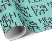 Mechanisch ingenieurskarakter cadeaupapier (Rol Hoek)