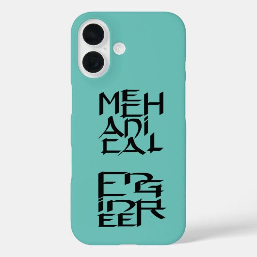 Mechanisch ingenieurskarakter Case-Mate iPhone case (Achterkant)