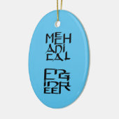 Mechanisch ingenieurskarakter keramisch ornament (Links)