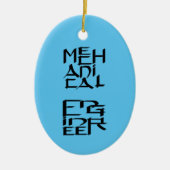 Mechanisch ingenieurskarakter keramisch ornament (Voorkant)