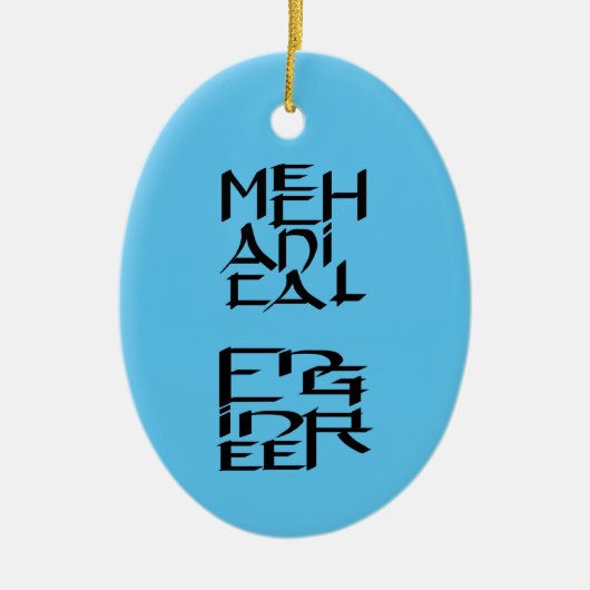 Mechanisch ingenieurskarakter keramisch ornament (Voorkant)