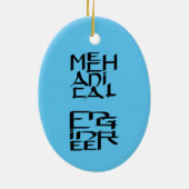 Mechanisch ingenieurskarakter keramisch ornament (Achterkant)