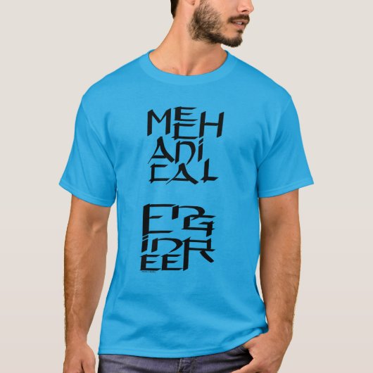 Mechanisch ingenieurskarakter t-shirt (Voorkant)