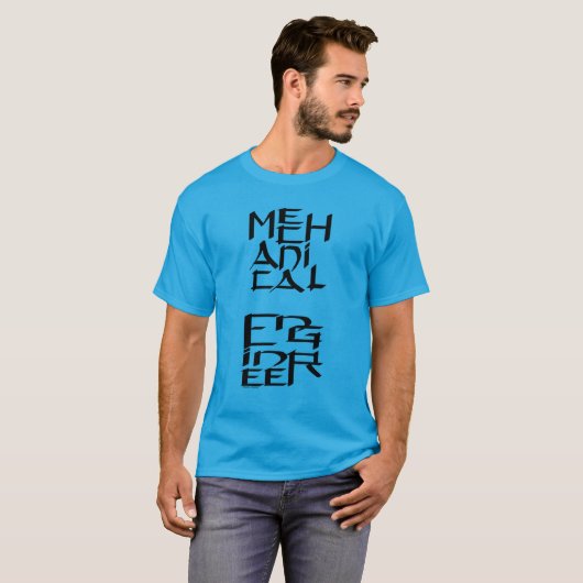 Mechanisch ingenieurskarakter t-shirt (Voorkant volledig)