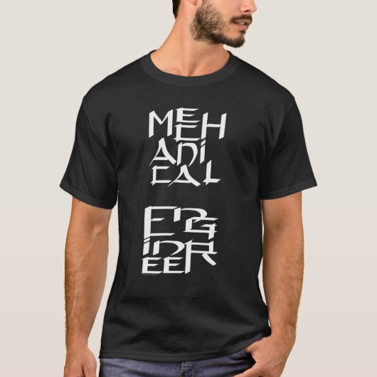 Mechanisch ingenieurskarakter t-shirt (Voorkant)