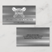 Mechanisch Logo voor reparatie van auto's | Auto-s Visitekaartje (Voorkant / Achterkant)