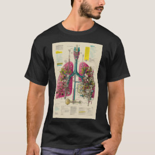 Mechanisch Longdiagram — Bio-Industriële Anatomie T-shirt