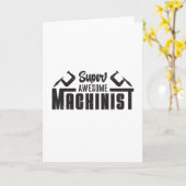 Mechanisch Machinebankwerker CNC-operator Funny Ca Kaart (Gele Bloem)