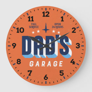 Mechanisch - Man grot - Garage - Retrostijl klok
