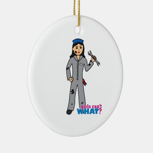 Mechanisch meisje - Middelgroot Keramisch Ornament (Rechts)