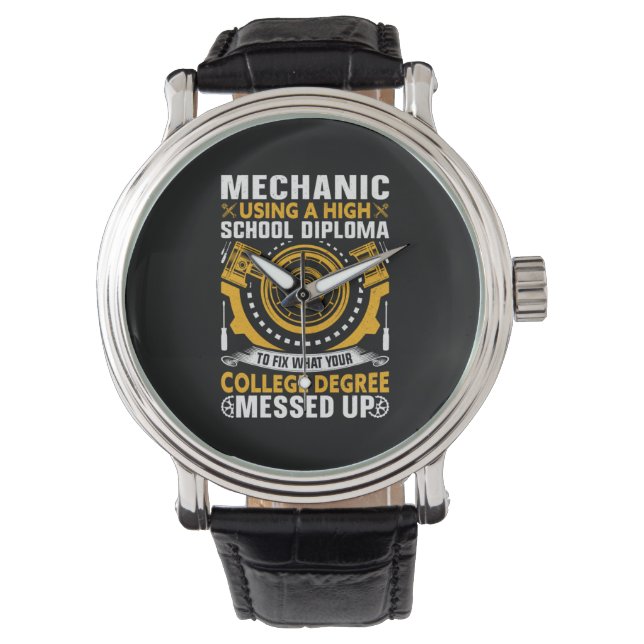 Mechanisch met een middelbaar diploma horloge (Voorkant)