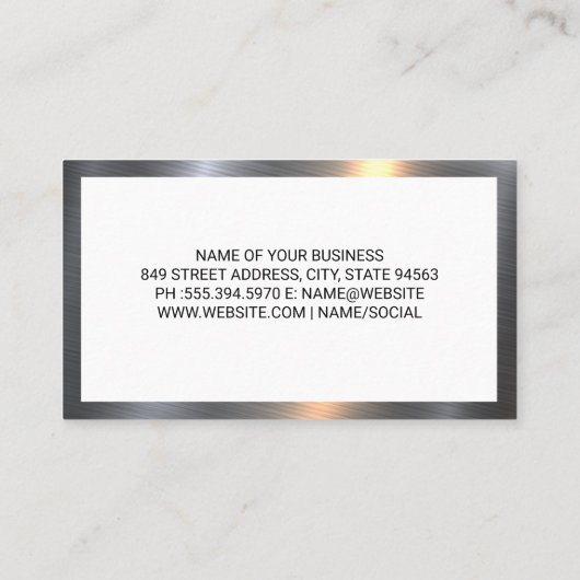 Mechanisch met een moersleutel | Auto-services Visitekaartje (Achterkant)