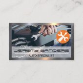 Mechanisch met een moersleutel | Auto-services Visitekaartje (Voorkant)